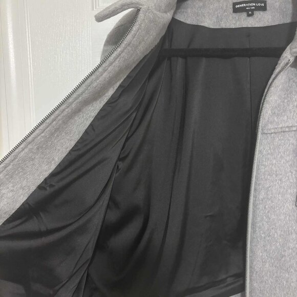 Generation Love Caspian Wool/Vegan Leather Bomber NWOT - Picture 5 of 6